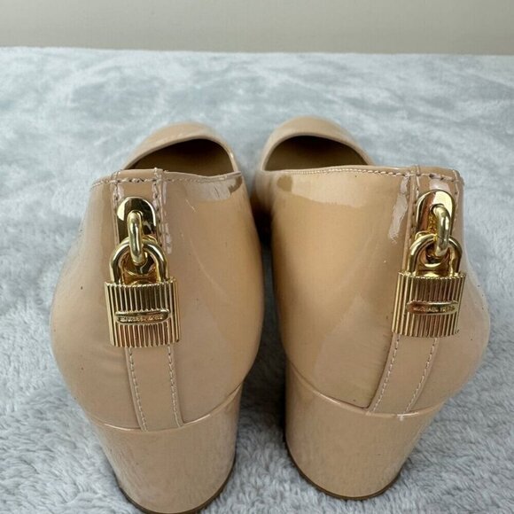Michael Kors Beige Leather Round Tip Shoes Women's Size 8.5 US - Picture 6 of 12